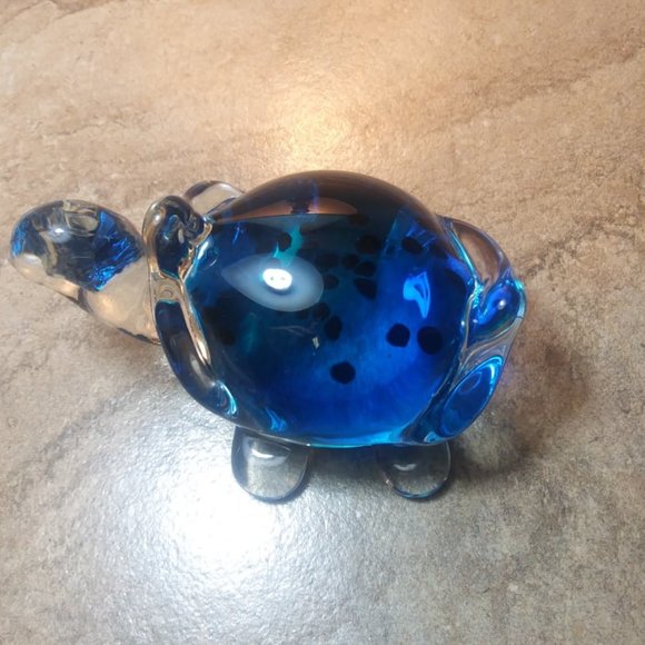 Art Glass blue Turtle - Picture 6 of 6